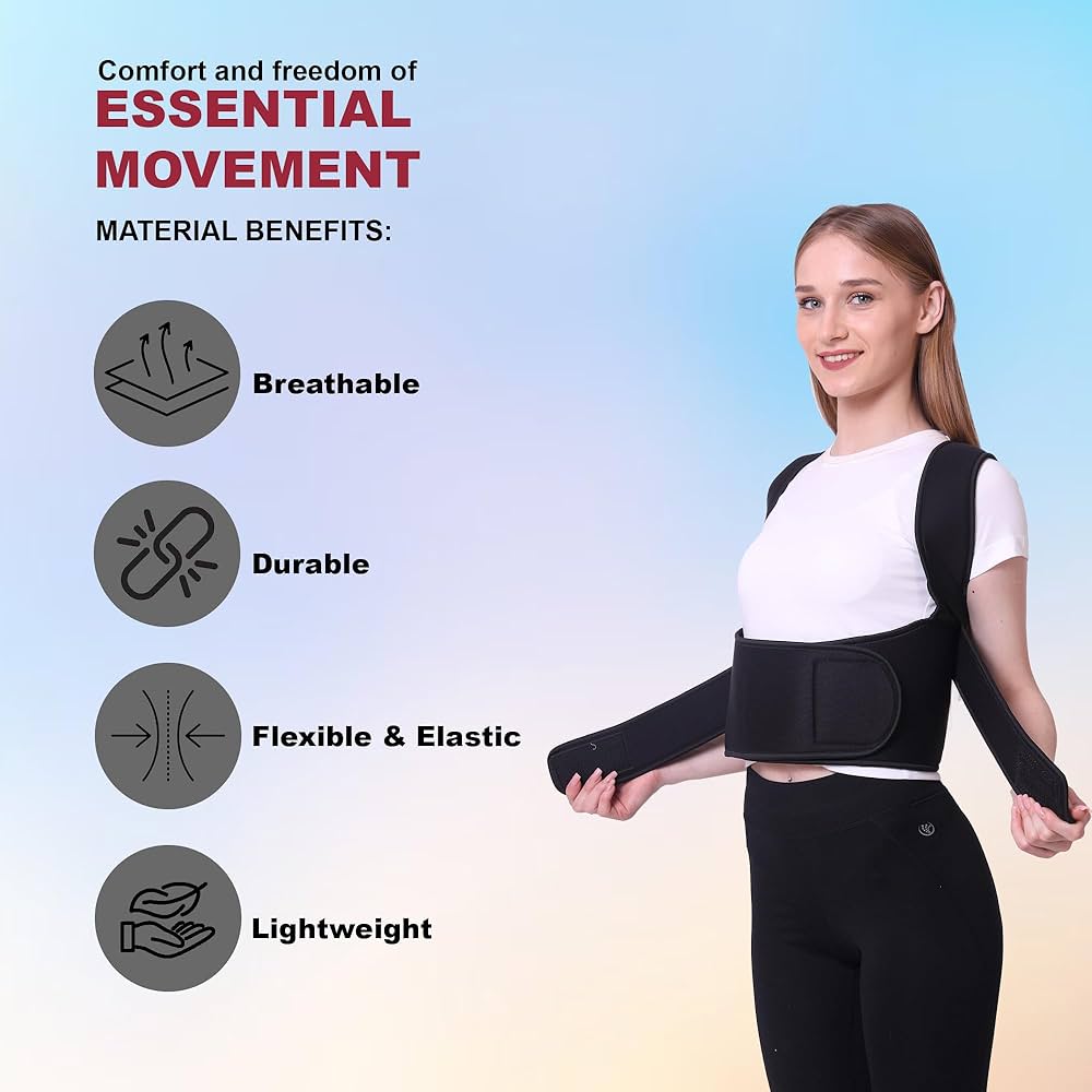 Breathable and Adjustable Posture Corrector Belt for Men and Women